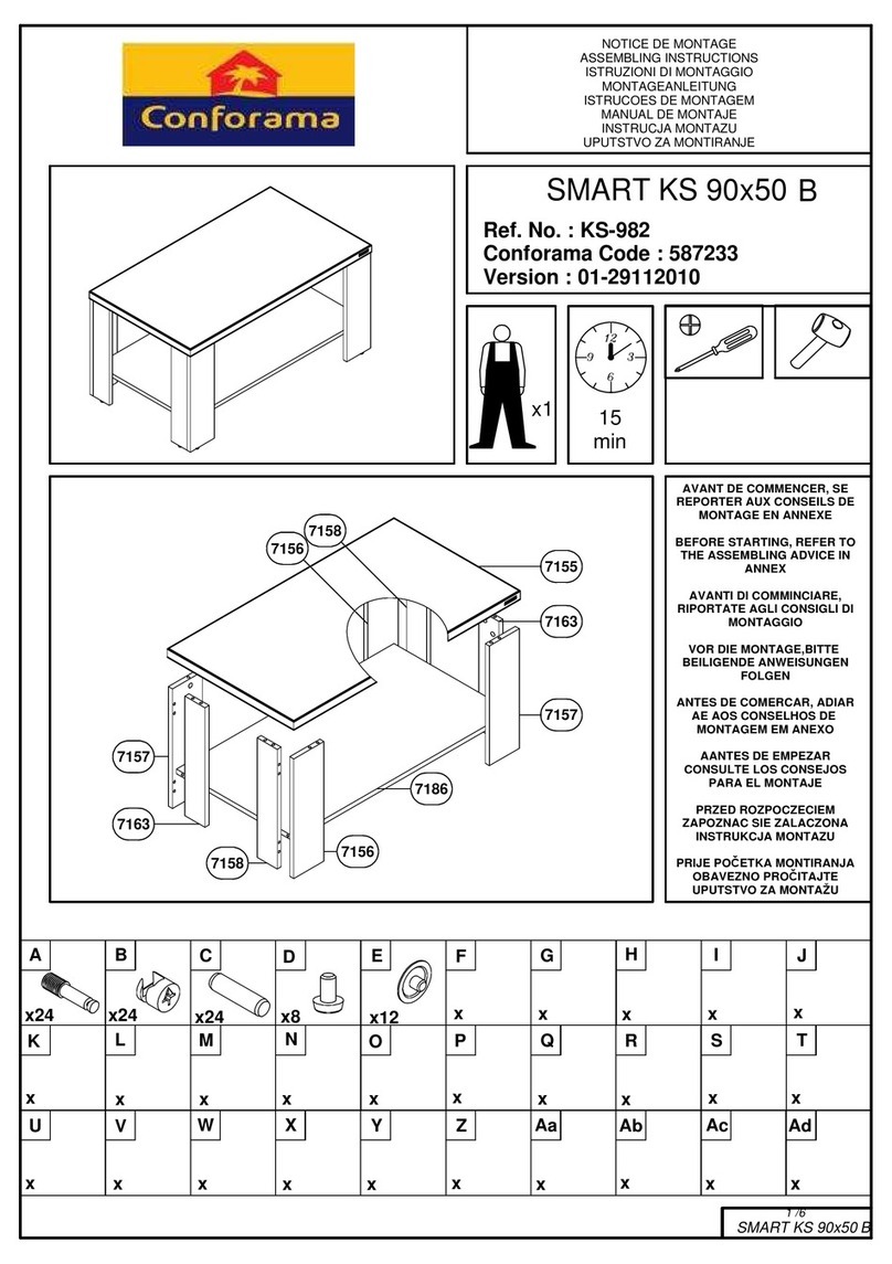 CONFORAMA SMART KS 90x50 B Installation guide