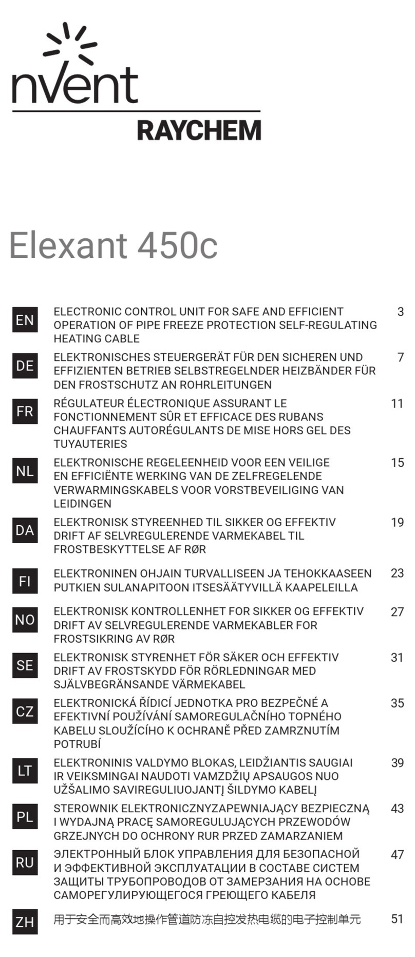 nVent RAYCHEM Elexant 450c manual