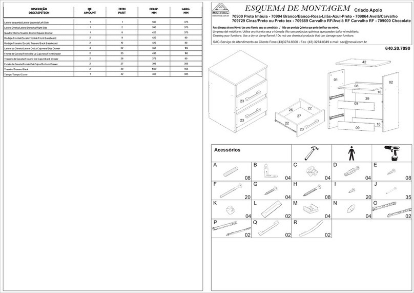 Moval 70900 Assembly instructions