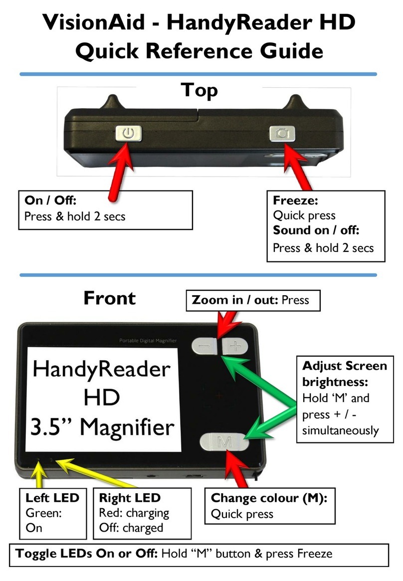 VisionAid HandyReader HD Quick reference guide