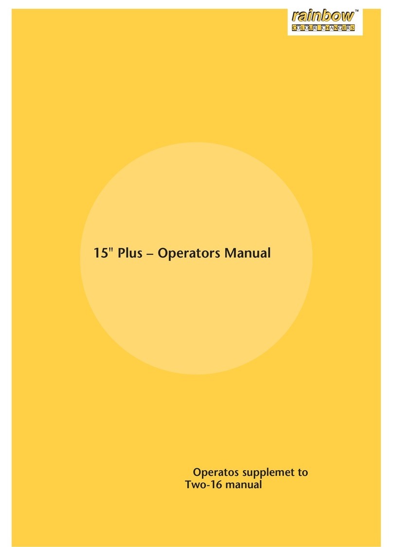 Rainbow Colour Changers 15" Plus Operator's manual