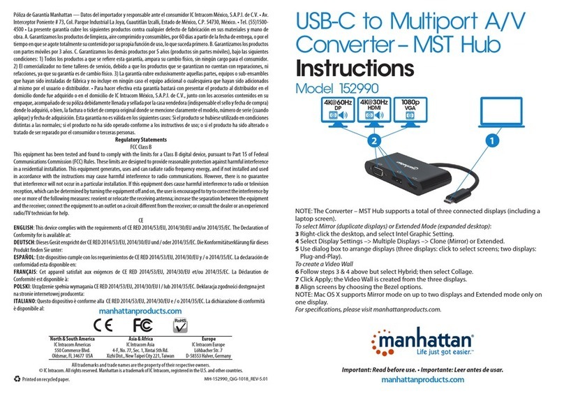 Manhattan 152990 instructions