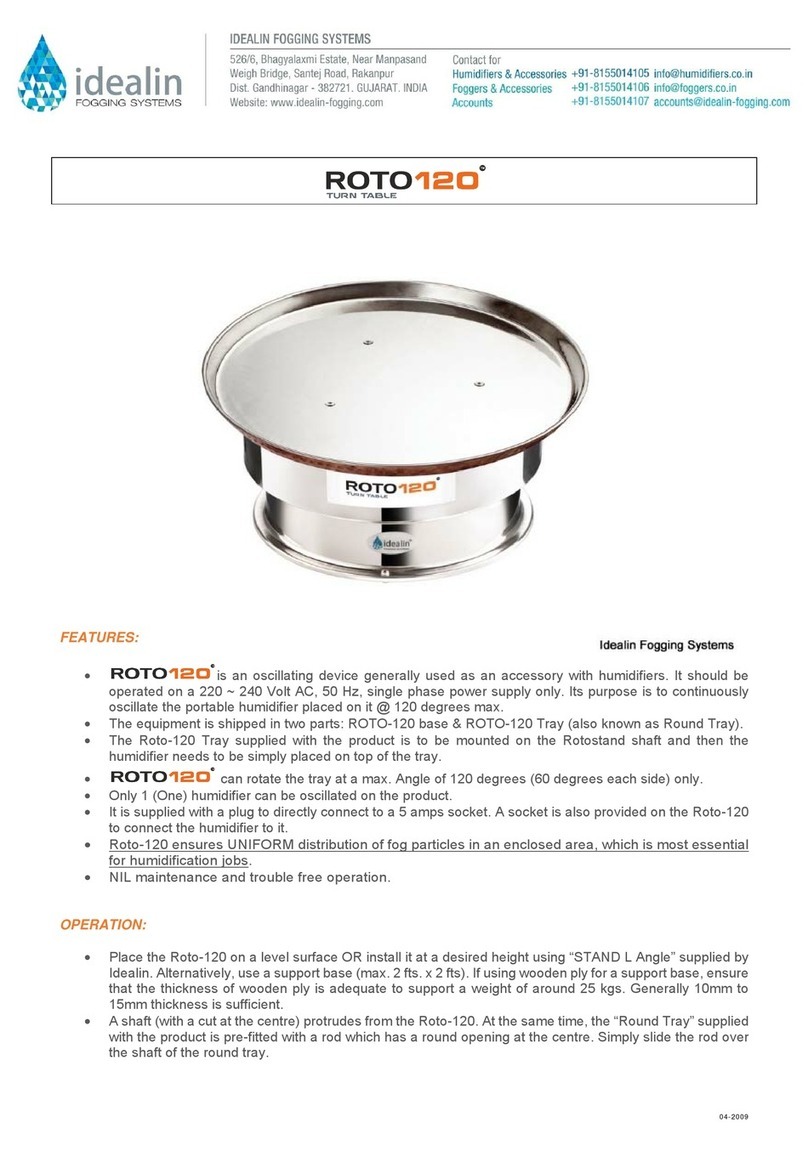 idealin fogging systems ROTO120 quick start guide