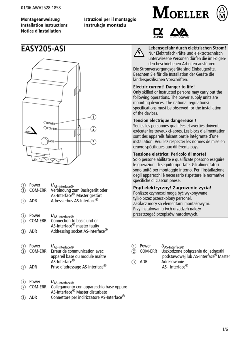 Moeller EASY205-ASI installation instructions