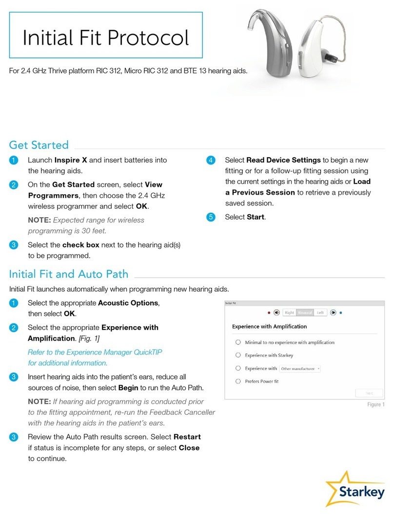 Starkey RIC 312 Initial Fit Protocol