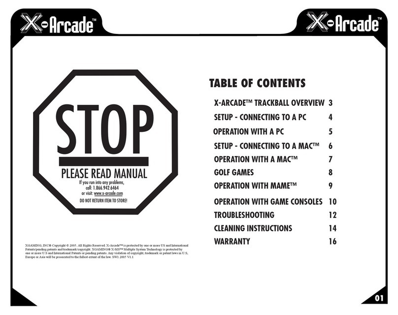 XGAMING X-Arcade Trackball manual