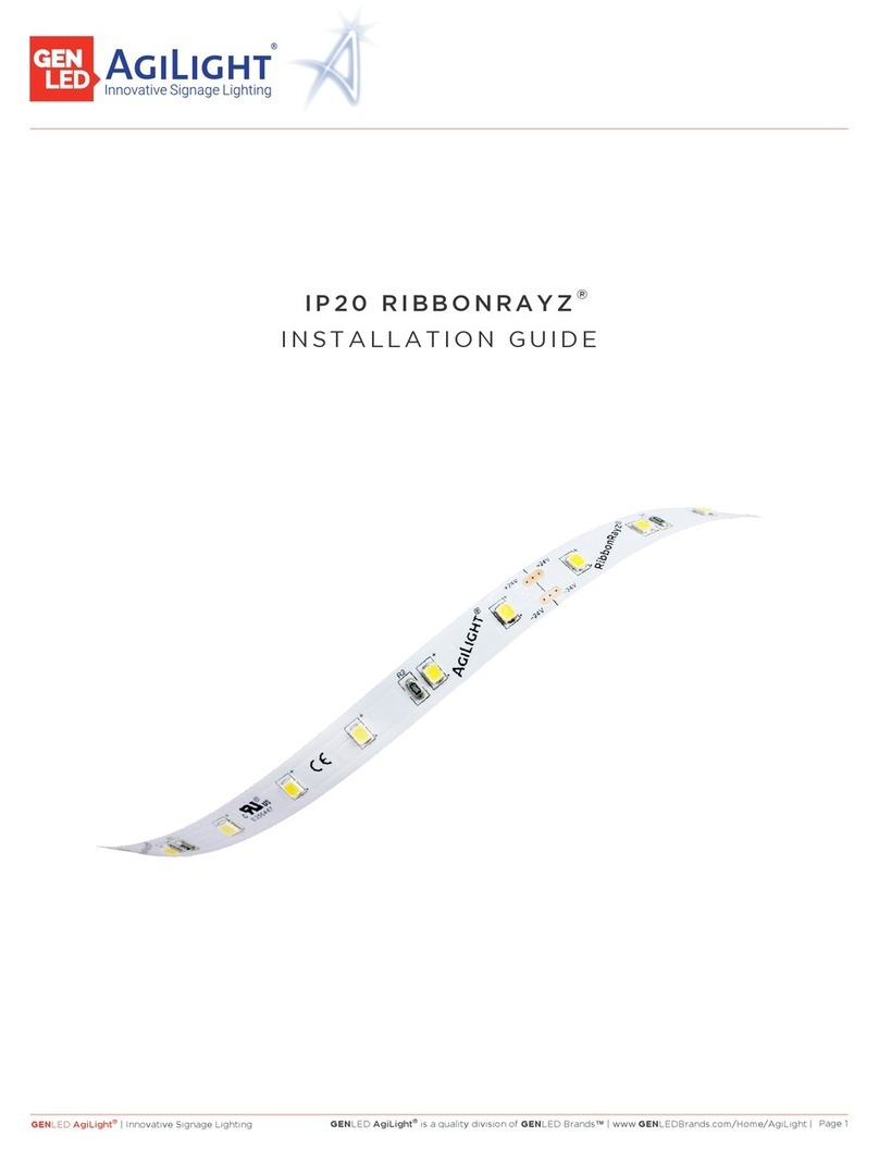 GENLED AgiLight RibbonRayz LT-R130 Series installation guide