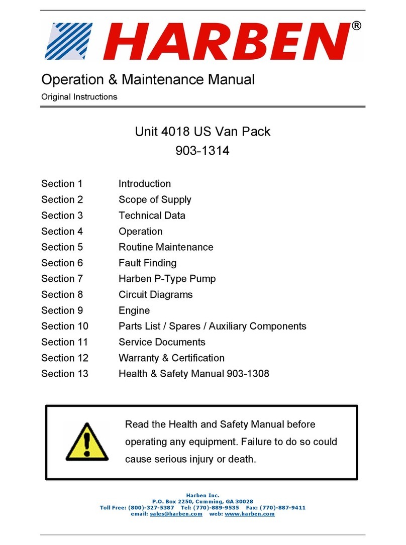 HARBEN 4018 US Van Pack Operation & maintenance manual