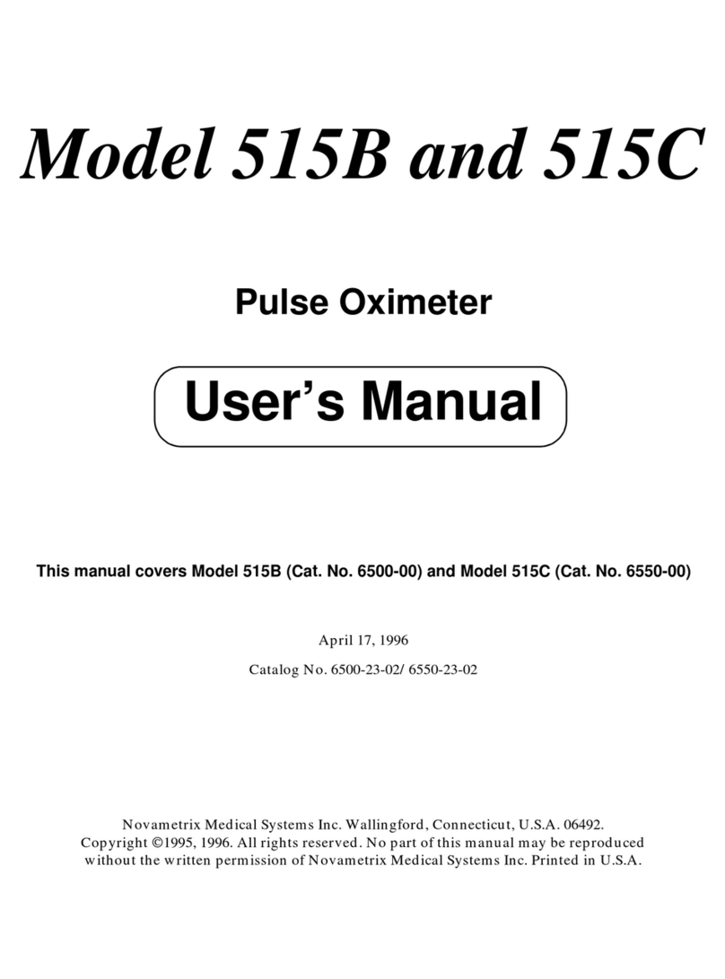 Novametrix Medical Systems 515B user manual