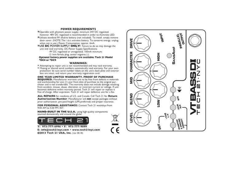 tech21 BSDR2-OM User manual