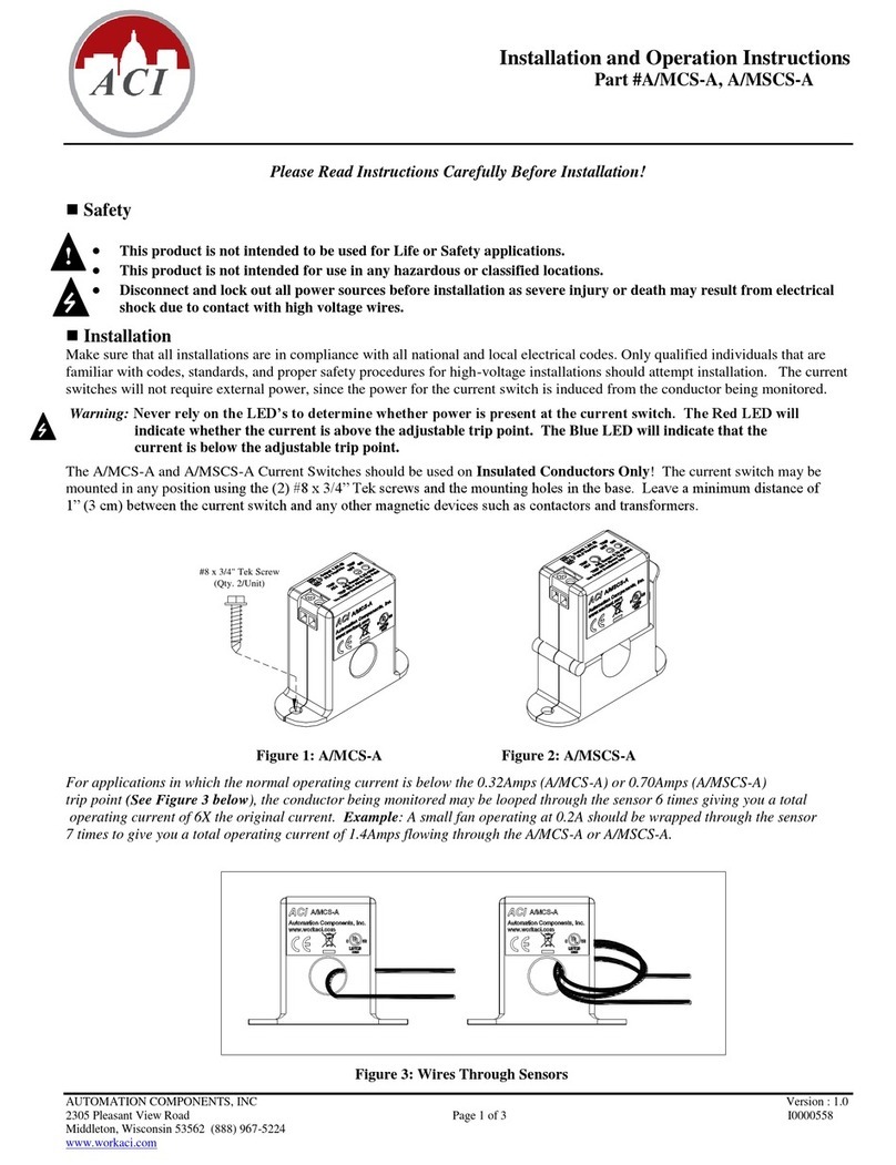 aci A/MCS-A User manual