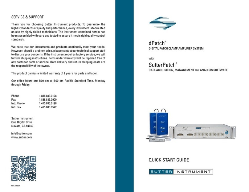 Sutter Instrument dPatch SutterPatch User manual