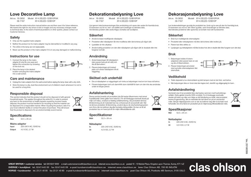 Clas Ohlson XY-4.5ELED-120B10P User manual