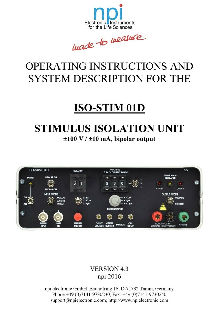 NPI ISO-STIM 01D Operating instructions and system description