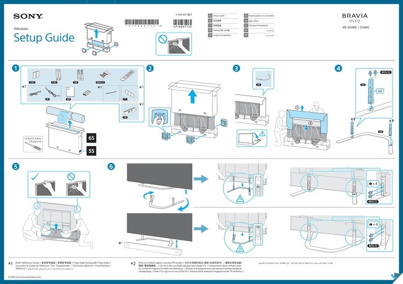 Sony BRAVIA KD-65A8G User manual Sony BRAVIA KD-65A8G User manual
