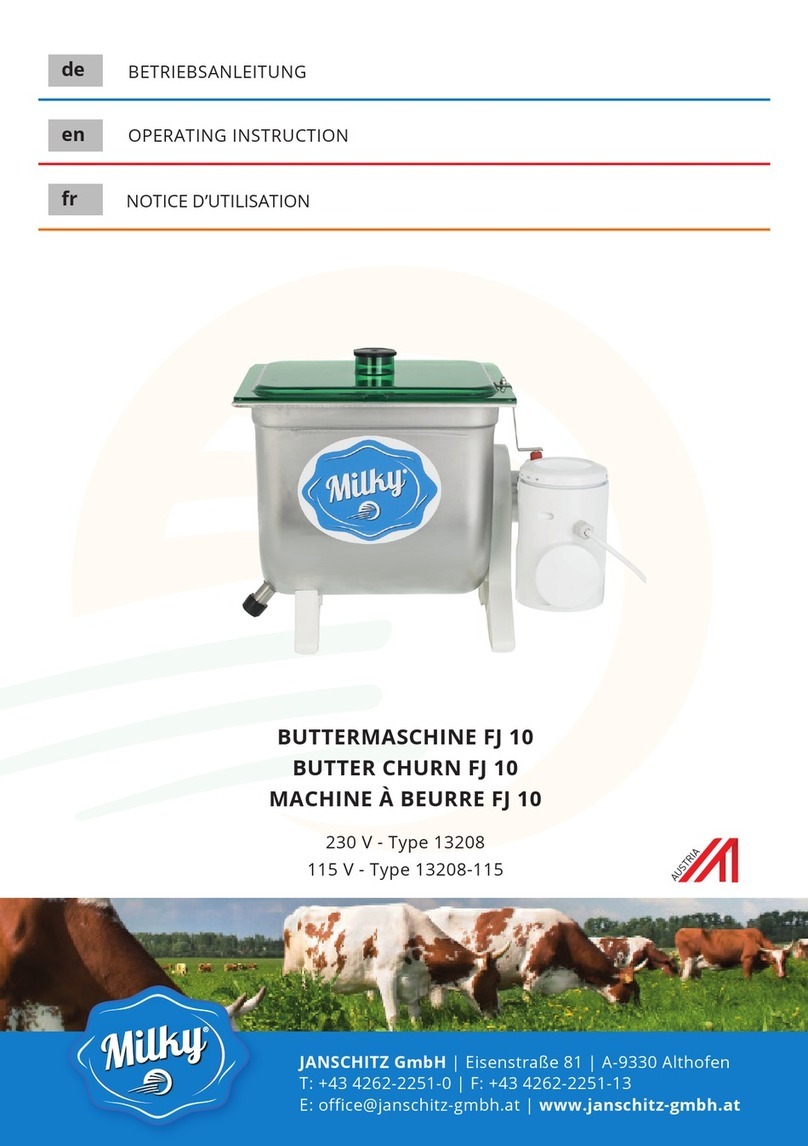 Milky FJ 10 Operating	 instruction