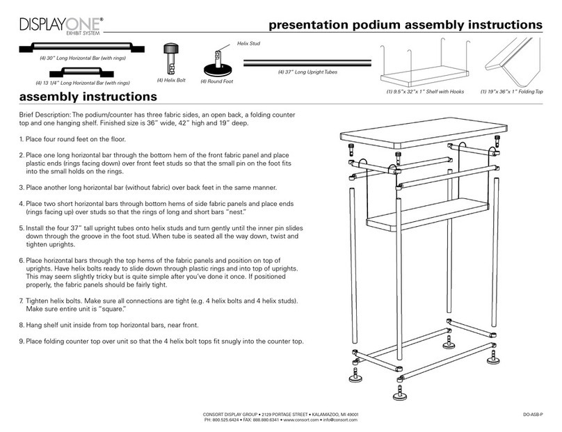 DISPLAY ONE Presentation Podium Assembly instructions