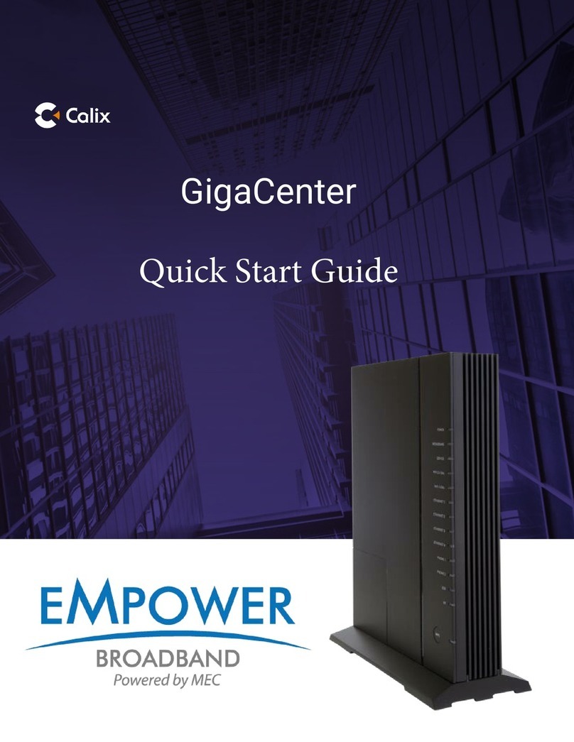 Mec Empower Broadband Calix GigaCenter quick start guide