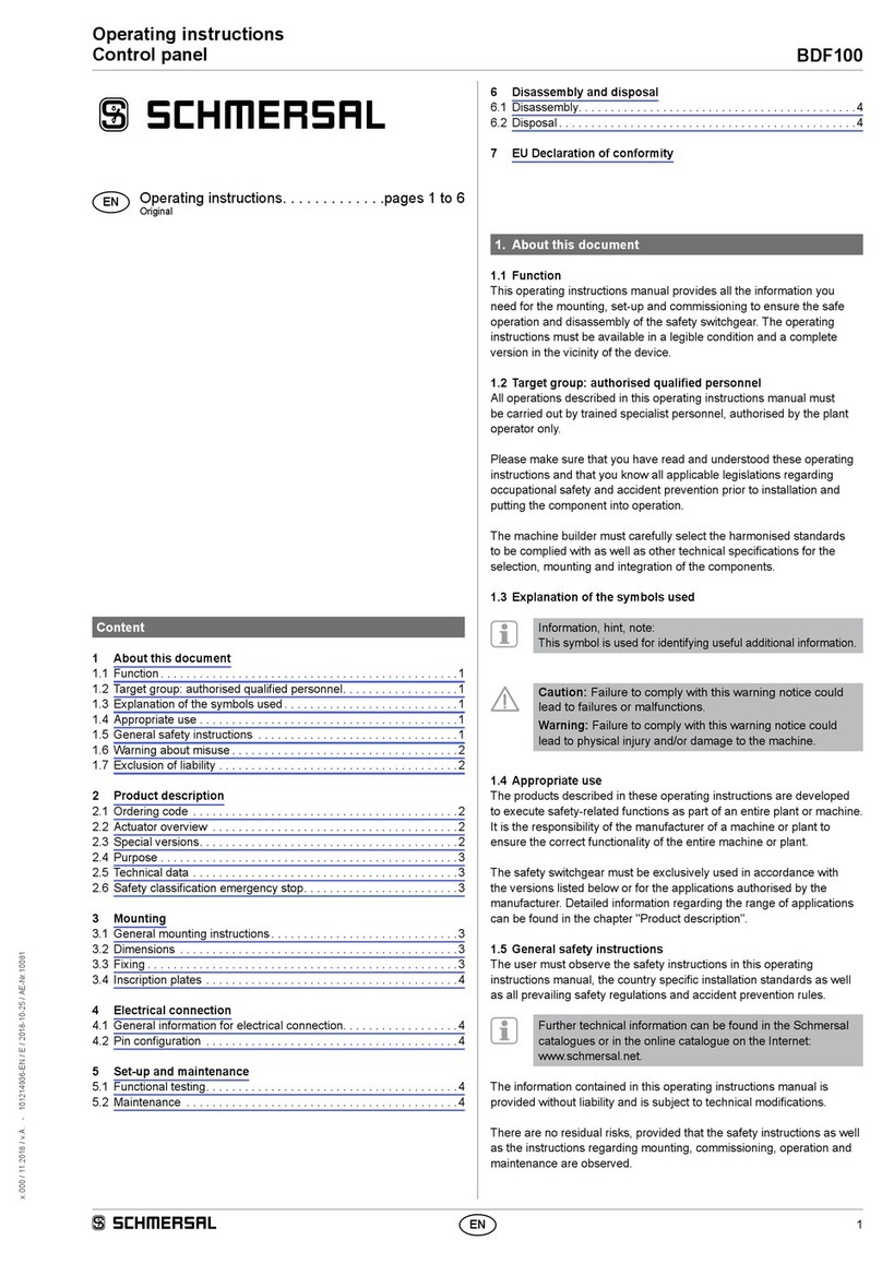 schmersal BDF100 operating instructions