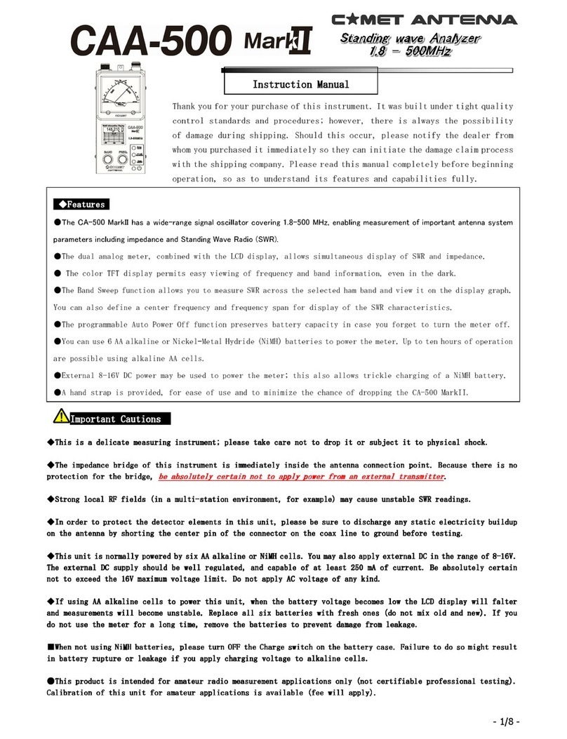 Comet CAA-500 Mark II instruction manual