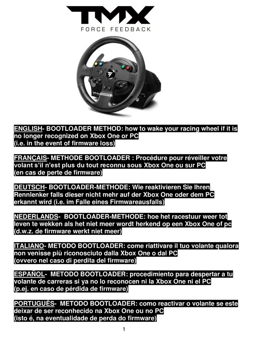 Thrustmaster TMX Force Feedback User manual Thrustmaster TMX Force Feedback User manual
