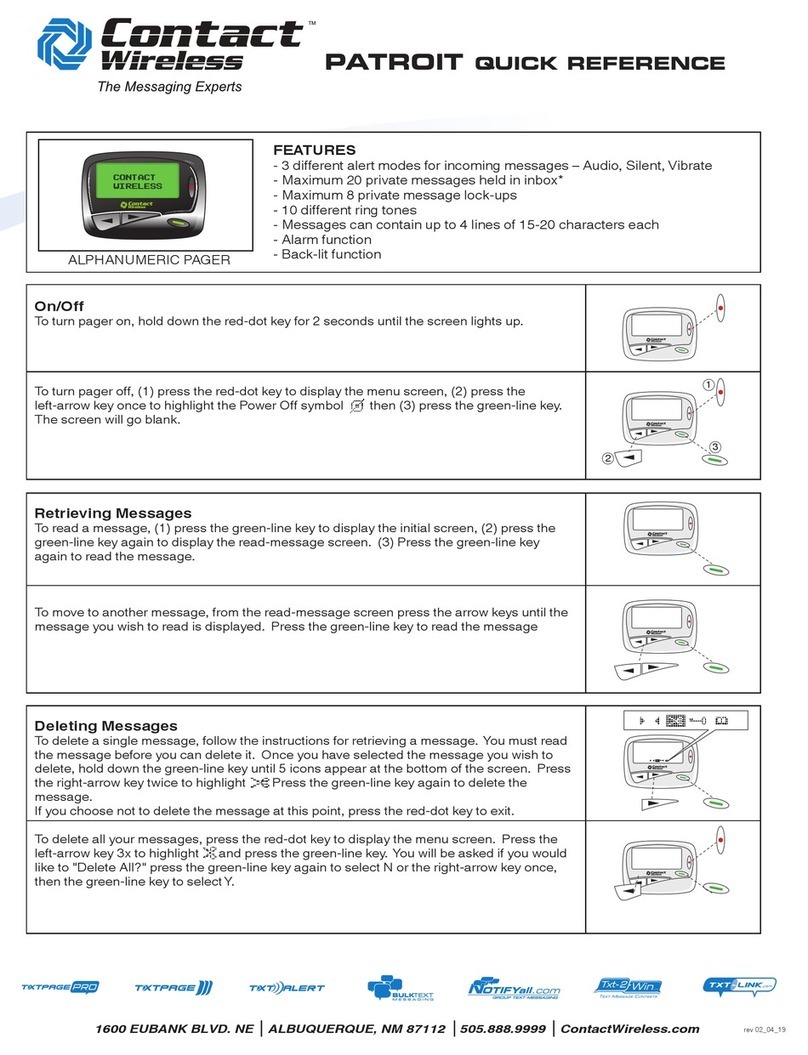 Contact Wireless Patroit quick reference