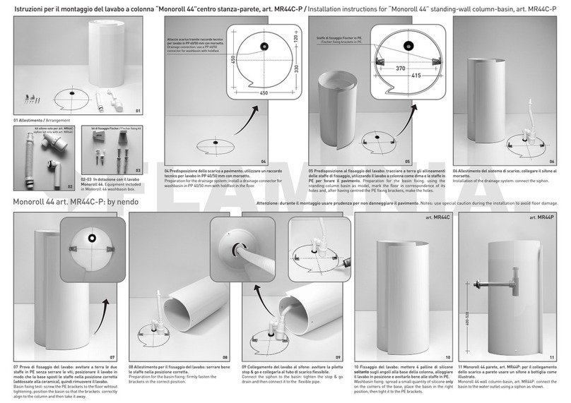 Ceramica Flaminia Monoroll 44 installation instructions