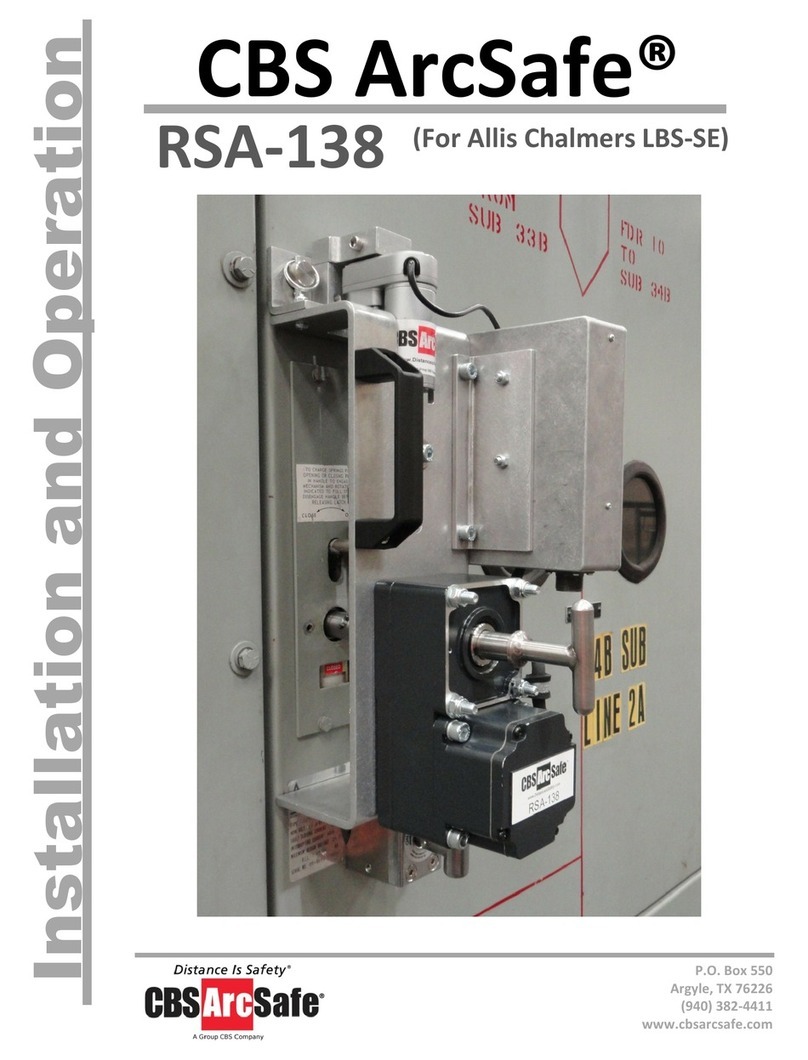 CBS ArcSafe RSA-138 Owner's manual