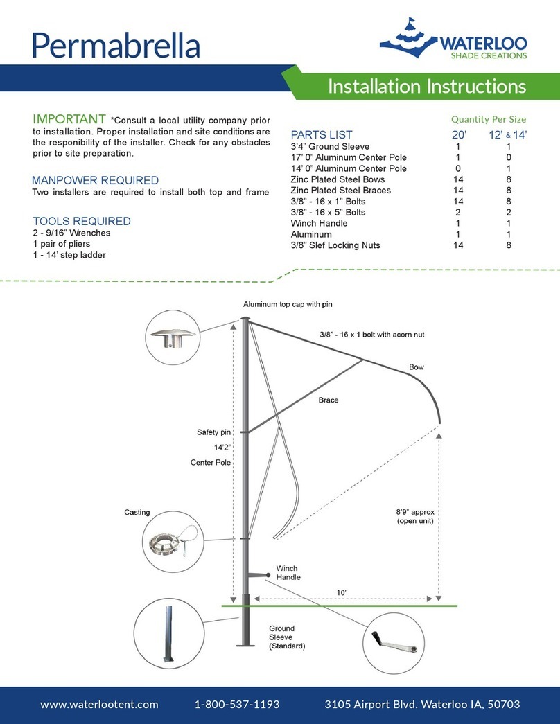 Water-Loo Permabrella installation instructions