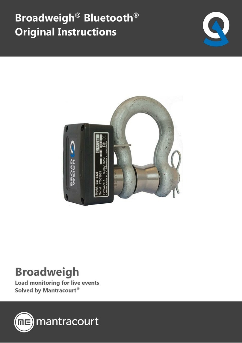 Mantracourt Broadweigh Bluetooth Series User manual