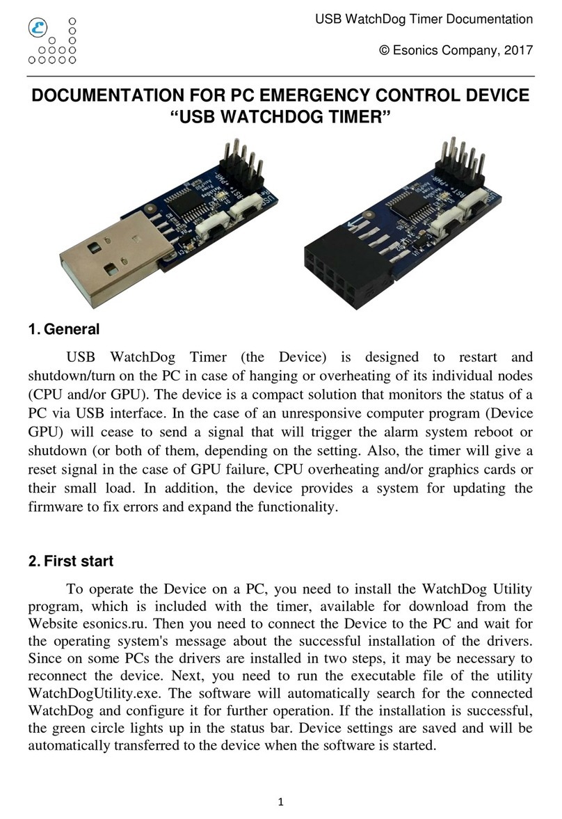 Esonics USB WATCHDOG TIMER Documentation