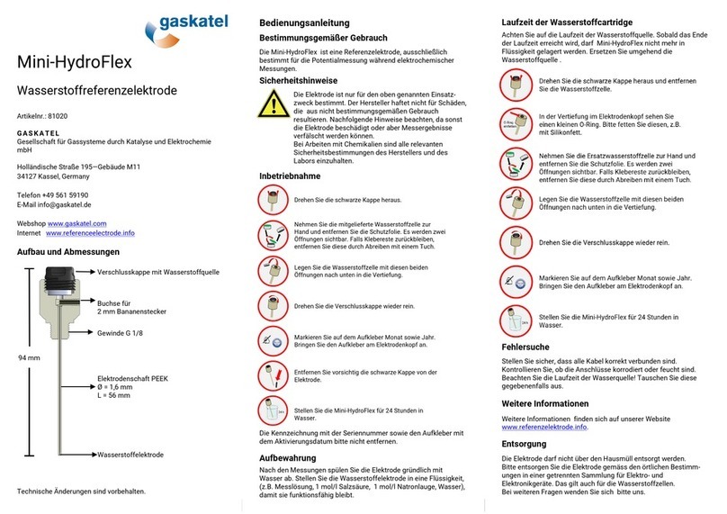 gaskatel Mini-HydroFlex 81020 operating instructions