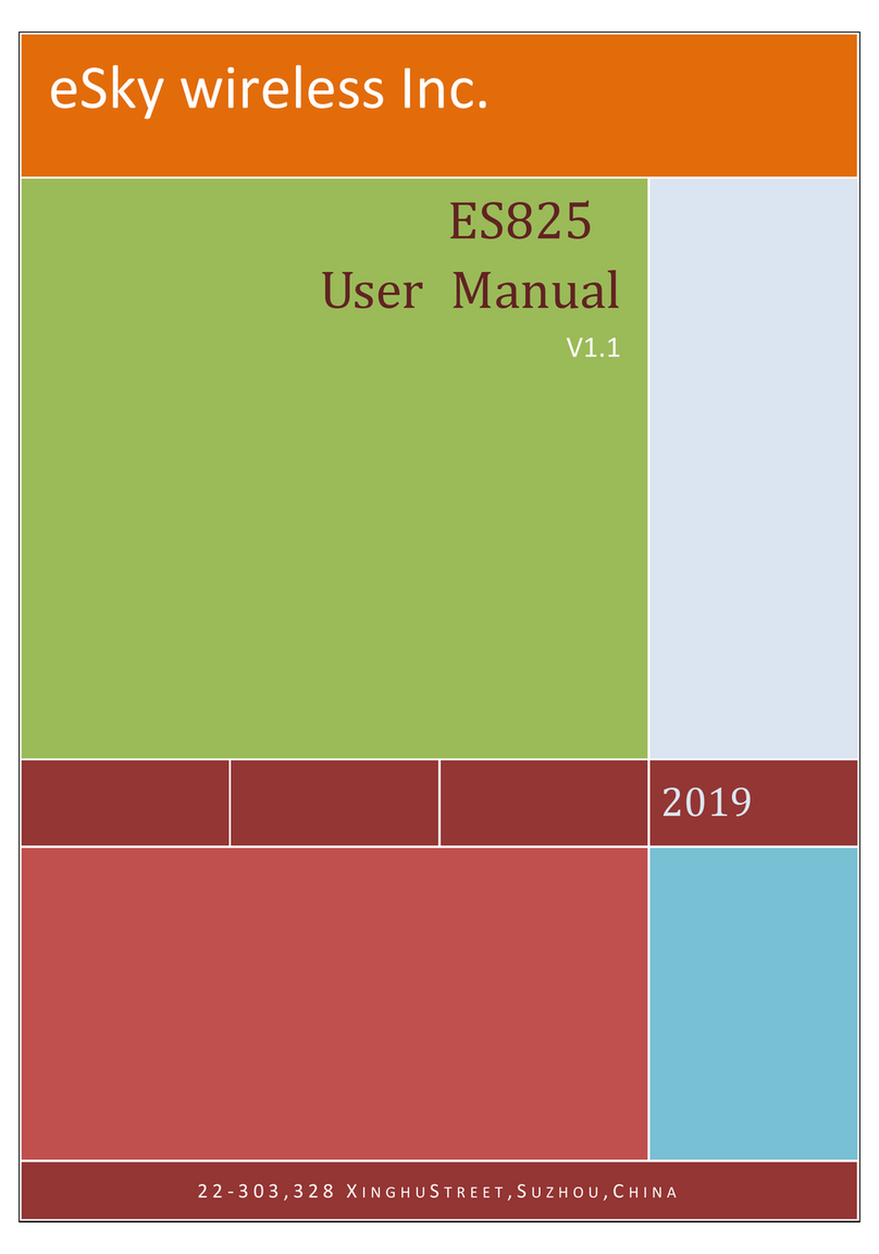 eSky wireless ES825 user manual
