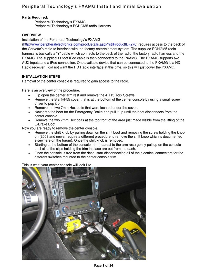 Peripheral PXAMG Install and Initial Evaluation