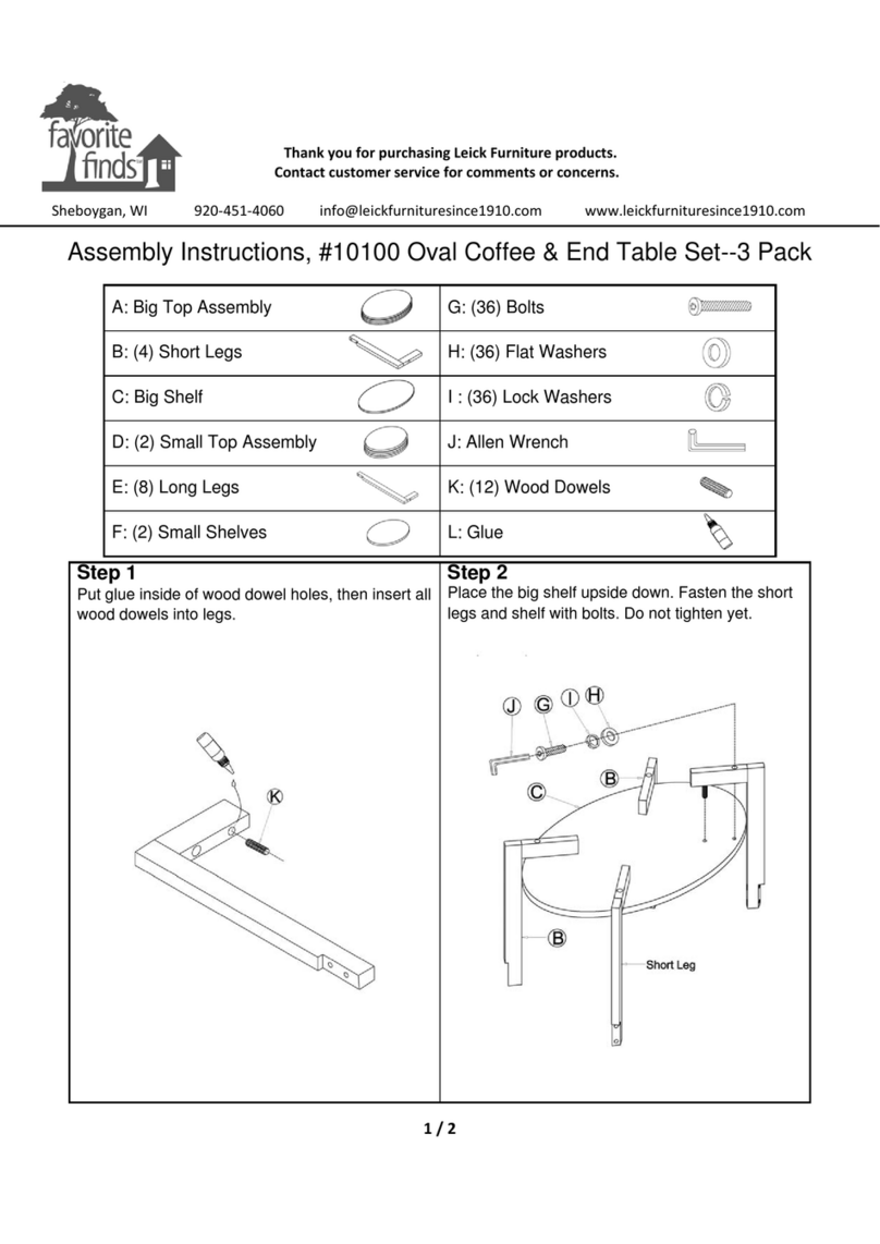 Favorite Finds 10100 Assembly instructions Favorite Finds 10100 Assembly instructions