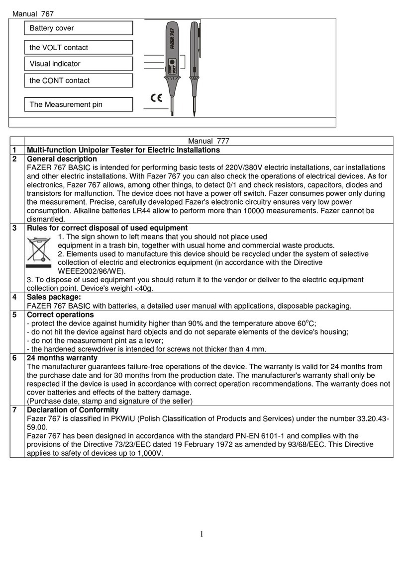 FAZER 767 BASIC manual