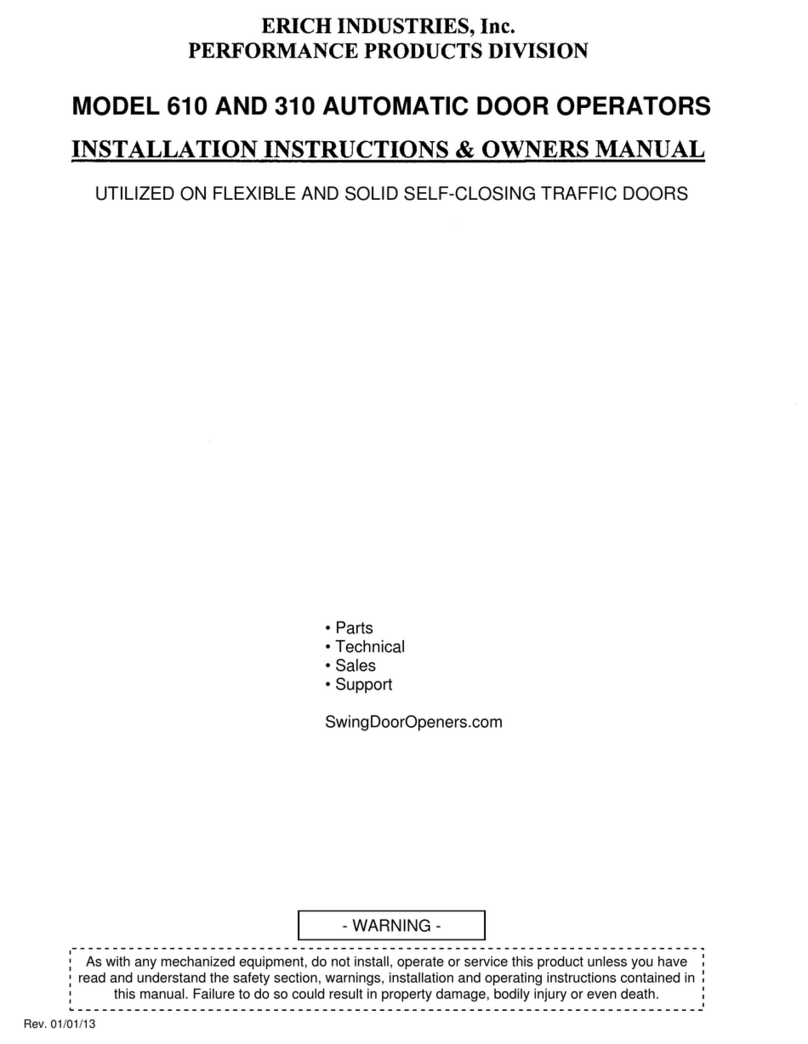 ERICH INDUSTRIES 610 Service manual