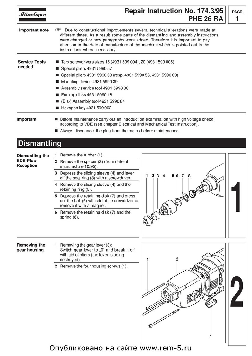 Atlas Copco PHE 26 RA Setup guide