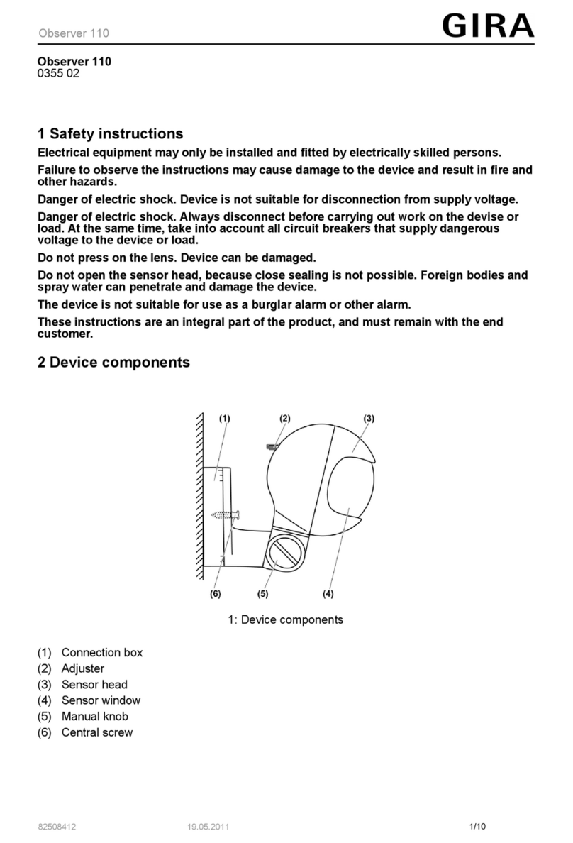Gira Observer 110 User manual