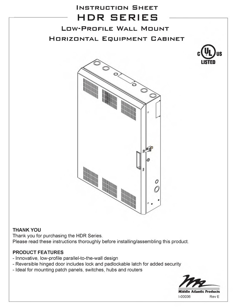 Middle Atlantic Products HDR Series instruction sheet Middle Atlantic Products HDR Series instruction sheet