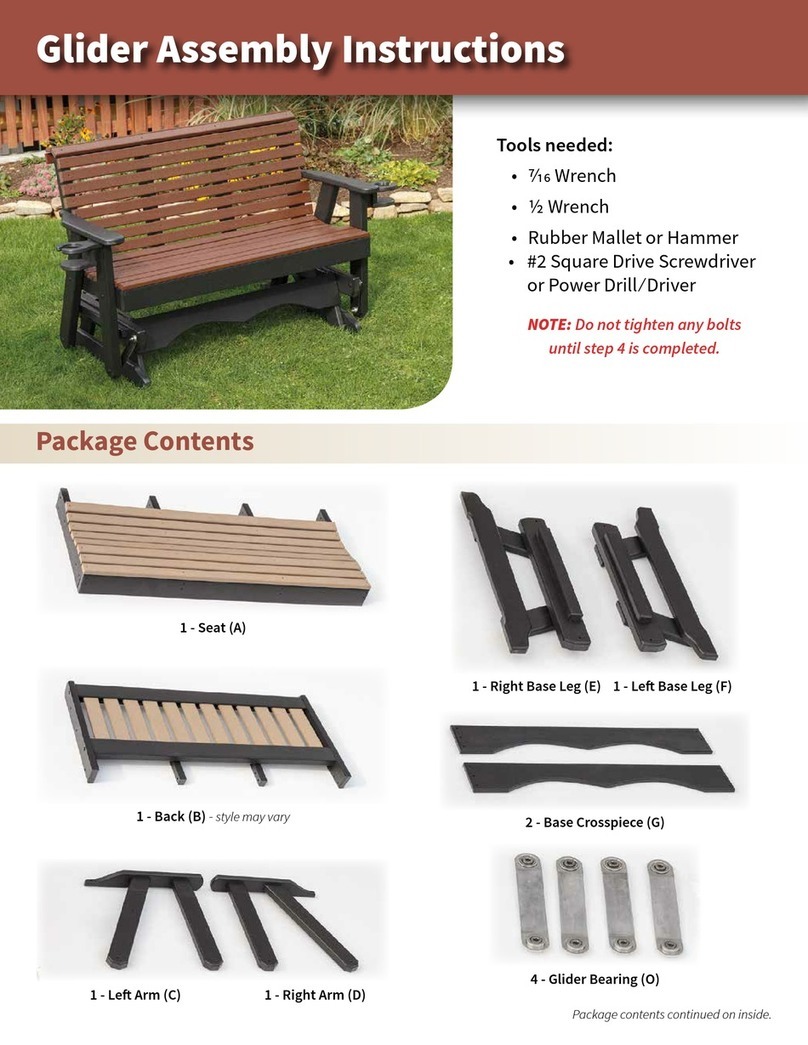 AAA Storage Sheds Glider Assembly instructions