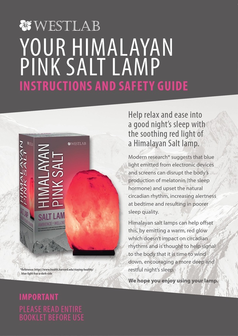 Westlab HIMALAYAN PINK SALT LAMP INSTRUCTIONS AND SAFETY GUIDE