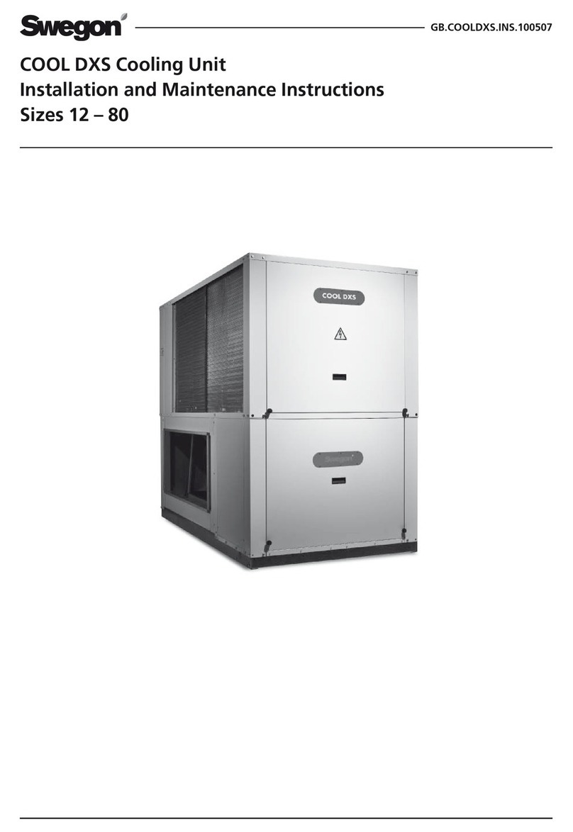 Swegon COOL DXS Installation and maintenance instructions