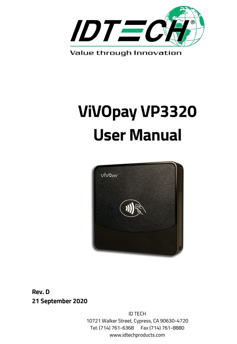 IDTECH ViVOpay VP3320 user manual