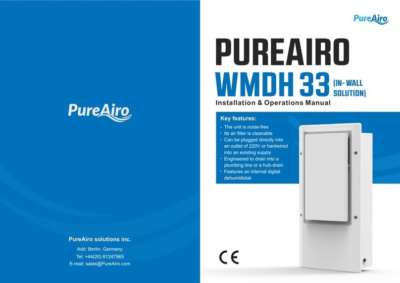 PureAiro WMDH 33 Installation & operation manual