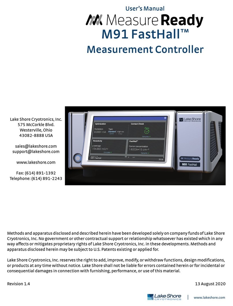 Lake Shore Cryotronics Measure Ready M91 FastHall user manual