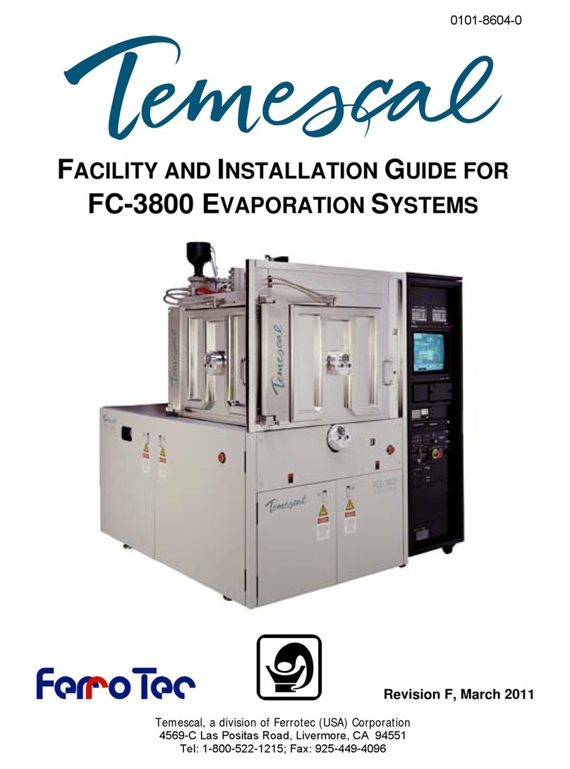Temescal FC-3800 FACILITY AND INSTALLATION GUIDE