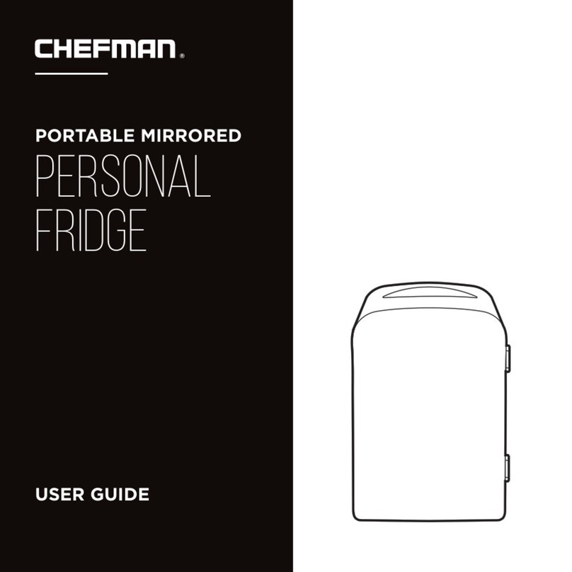 Chefman Portable Mirrored Personal Fridge user guide