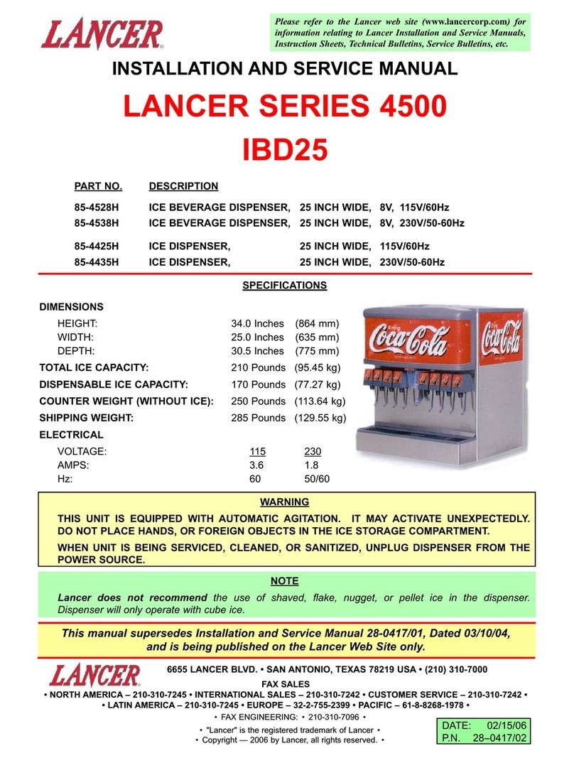 lancer 4500 Series Installation and service manual