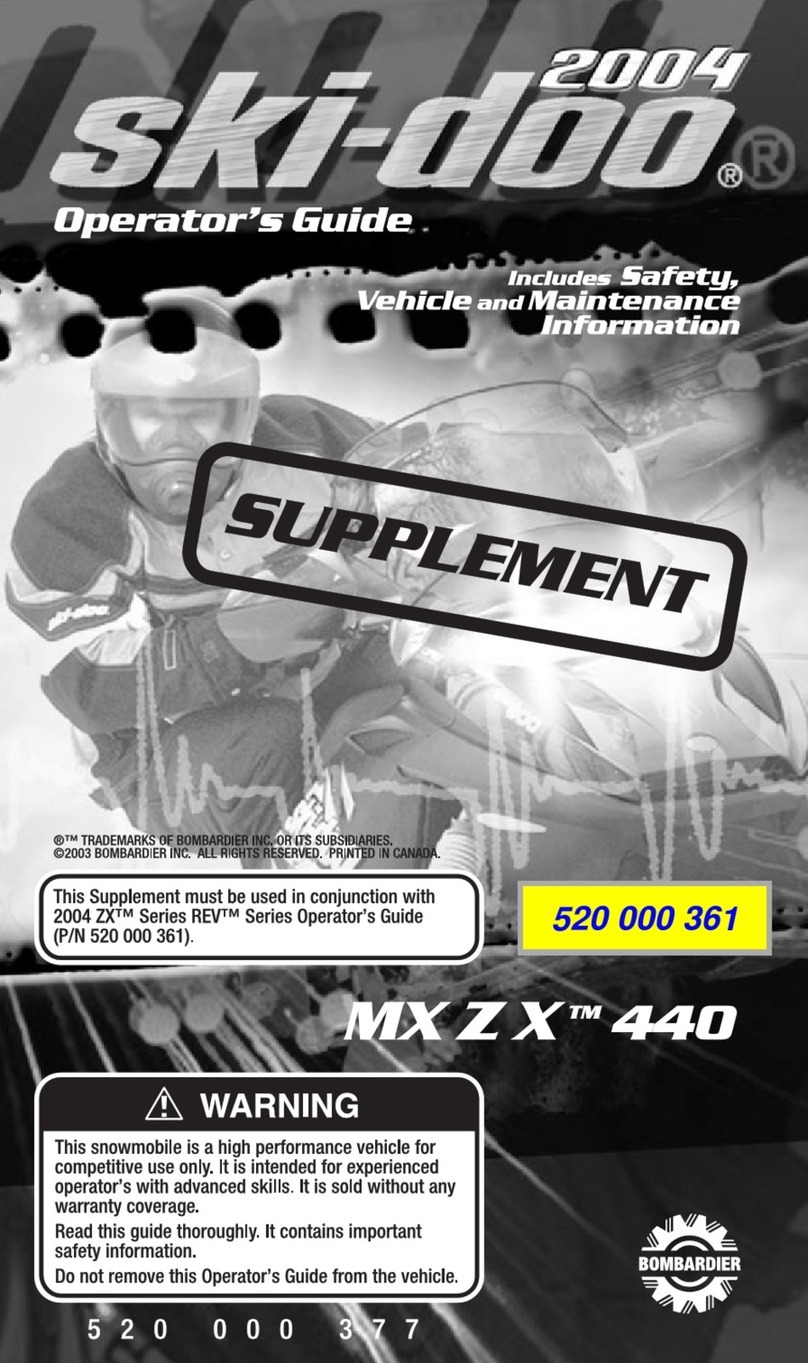 BOMBARDIER Ski-Doo MX Z X 440 2004 Operator's guide